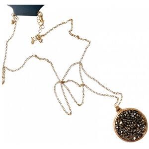 NORDSTROM REVOLVE Gold Circle Medallion Pendant Long Layering Necklace Jewelry